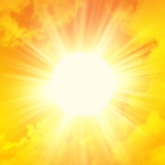 オラクルカードの自然の意味と印象の太陽を撮影した写真
