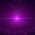 紫の光を撮影した写真