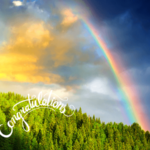 オラクルカードの自然の意味と印象の虹を撮影した写真